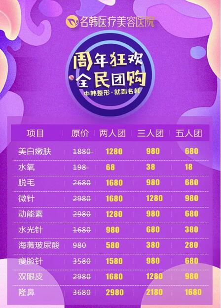 【名韩整形医院周年盛典】20+款美丽尖货18元起，品牌豪礼送不停！